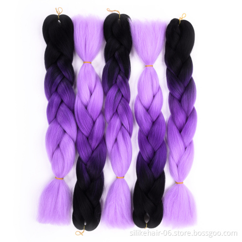 24" 100g jumbo braiding hair light brown Crochet Braids Expression attachment Synthetic Expression Braiding Bulk  Hair